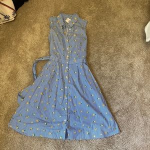 Button down lemon dress. New with tags